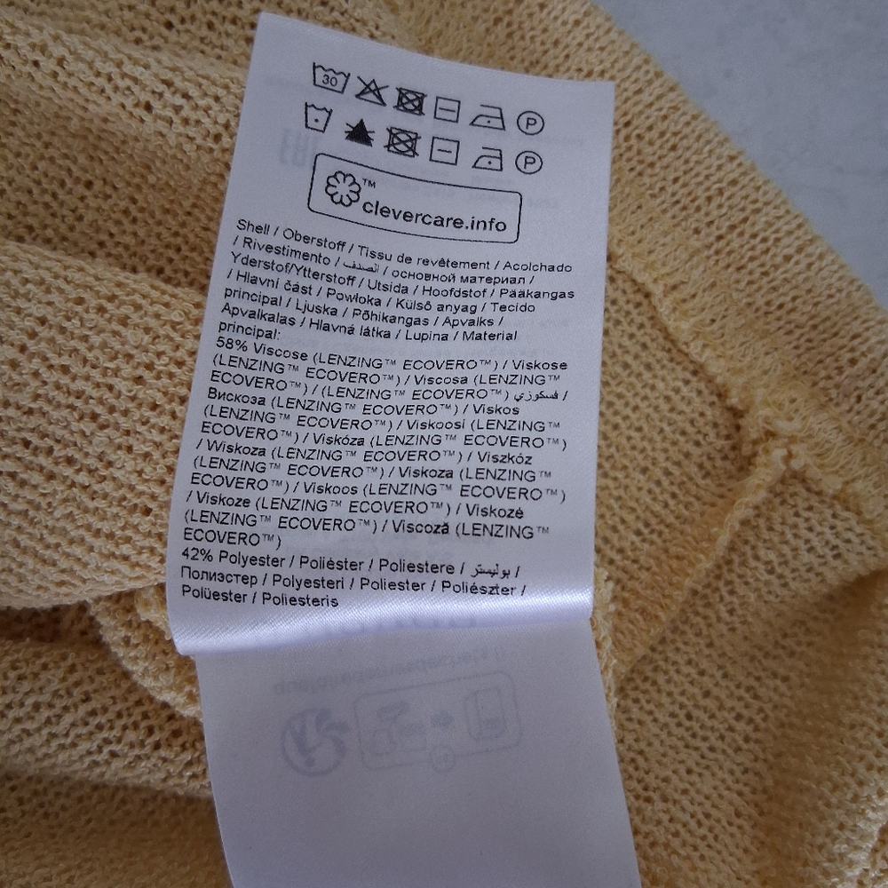 NWT B. Young/ Butter Yellow Short Sleeve Knit Tee/ Semi-sheer/ Size US XS - Picture 9 of 11